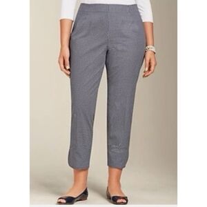 Talbot Nautical Sailboat Print Heritage Cropped Side Zip Pants